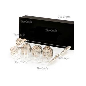 Juego de bandeja y posavasos de acrílico de diseño fabuloso con fregona, bandeja para servir café y té de la mejor calidad - Product Image 1