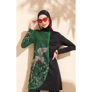 Maillot de bain simple à manches longues pour femmes, vêtements de plage islamiques, pour la plage, - Product Image 6