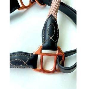 Licol de cheval de style occidental en cuir hybride de qualité supérieure, durable, couleur or rose/brun/noir, personnalisable en couleur et en taille, équestre - Product Image 3