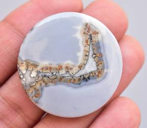 Maligano Jasper Cabochon หินโมราทรงหลวม,พลอยสีม่วงคุณภาพสูง - Product Image 1