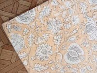 Kain Batik Voile Katun India Alami untuk Pembuatan Gaun Floral, Kain Katun Anak, Kain Katun Cetak Tangan untuk Gaun Wanita