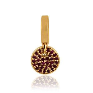 Diseño de lujo encanto 925 plata esterlina chapado en oro CZ piedra accesorios encantos - Product Image 1