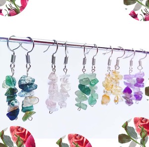 Pendiente colgante de forma rugosa de cuarzo rosa Natural, pendiente recién llegado, joyería para regalo de cumpleaños, joyería hecha a mano para ella - Product Image 4