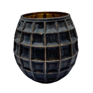 Florero decorativo de lujo para el hogar, florero ovalado negro mate de alta calidad, hecho a mano, único, 2023 - Product Image 1
