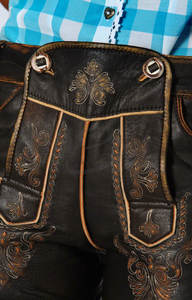 Costume d'Halloween sexy pour femme, style bavarois, robe Lederhosen fendue en daim de vache, coupe-vent, épaisseur 1,2 mm, taille unique - Product Image 3