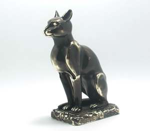 2023 fait à la main polyrésine chat Statue vietnamien Animal motif artisanat peinture artistique haute qualité résine décoration de la maison chaude - Product Image 1