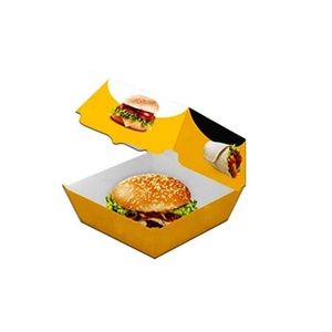 Boîte à hamburger en papier imprimé, Design personnalisé, 50 pièces - Product Image 1