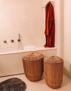 ชุดตะกร้าปอกระเจา2ใบเป็นมิตรกับสิ่งแวดล้อม,ตะกร้าปอกระเจาสำหรับใส่ผ้า2ชิ้นตะกร้าปอกระเจาสานมีหูจับทำจากเวียดนาม - Product Image 4