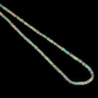 Brin de perles Opel en forme ronde, pierres précieuses naturelles éthiopiennes, longueur de 8 pouces, environ 3MM à 4MM, pour la fabrication de bijoux, 10 pièces