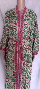 Cotton Kimono Gown Kaftan <b>Night</b> Cover Bikini Beach Wear Ethnic Swim <b>Dress</b> Tunic <b>Long</b> Robes Print Indian One Plus Size Women Set - Product Image 2