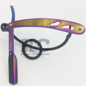 Wholesale <b>Razor</b> Barber Man Custom <b>Straight</b> <b>Razor</b> Exposed blade handle Barber <b>razor</b> with swing lock Stainless Steel Logo Packing - Product Image 5