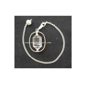 Stile Feng Shui pietra Semi-preziosa artigianato agata gemma intagliata pendolo di cristallo curativo quarzo sfaccettato pendoli in <span class=keywords><strong>metallo</strong></span> fatto - Product Image 1