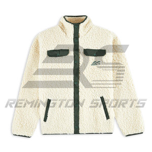 New Arrival High Quality Customized Logo Printing Sherpa Fleece Material 2024 <b>Light</b> Weight Sherpa <b>Jacket</b> - Product Image 2