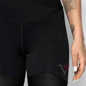 Leggings Deportivos de Cintura Media con Efecto Push-Up para Mujer, Sin Costuras, con Decoración de Cinturón, Bolsillo, Shorts Sólidos con Cintura Elástica - Product Image 3