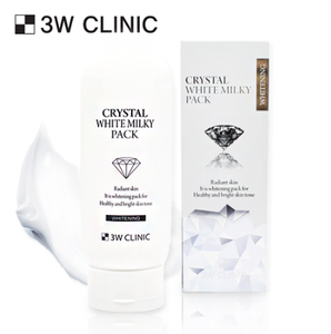 Cosmético Coreano 3W CLINIC Crystal White Milky Pack K-Beauty Mascarilla Facial y Corporal Blanqueadora e Iluminadora 200ml Niacinamida Para Todo Tipo de Piel - Product Image 1