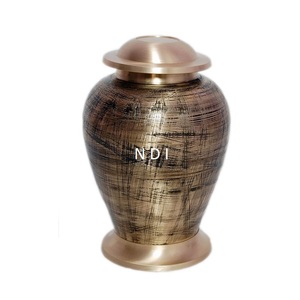 Ashes Adult Cremation Urns Unique Style Modern Design <b>Memorial</b> <b>Keepsake</b> Brass Metal Cremation Urns Container Jar Pot Usage - Product Image 4