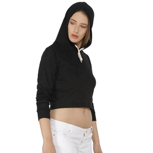 Pull-over polaire à manches longues pour femmes, sweat à capuche avec logo personnalisé, grande taille XL, col montant élégant, broderie, décoration, OEM - Product Image 5