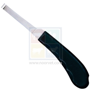 Cuchillo derecho de pezuña estrecha con mango de plástico Instrumento veterinario para herradores - Product Image 1