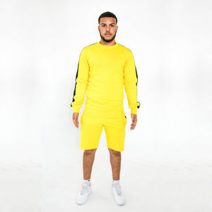 Ensemble d'été pour hommes en coton biologique 100% : survêtement à manches longues, t-shirt et short, idéal pour la plage - Product Image 4