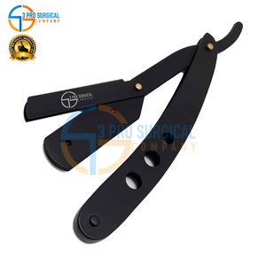 Maquinilla de afeitar desechable profesional con mango de plástico de Metal negro de acero inoxidable de una sola hoja para afeitarse cara cuerpo axilas - Product Image 6