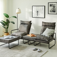 Canapé inclinable industriel moderne coréen BK avec dossier réglable et housse en tissu amovible, pliable multi-angles pour salon, individuel