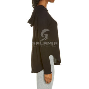 2022 OEM haute qualité femmes hiver Streetwear nouvelle mode Logo personnalisé polaire tissu surdimensionné pull à capuche équipage lavé - Product Image 2