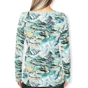 Camisetas de la mejor calidad para niñas, ropa de algodón mezclado con Logo personalizado impreso, venta al por mayor, de manga larga suave barata - Product Image 2