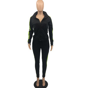 Chándal de poliéster de alta calidad para mujer elegante diseño personalizado Logo XL tamaño estilo Casual Jogger pantalones de chándal sudadera con cordón - Product Image 1