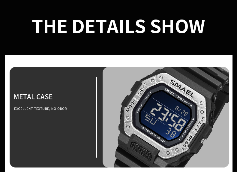 Best selling digital watch for kids colorful SMAEL 8059 fashion water resistance sport watch children