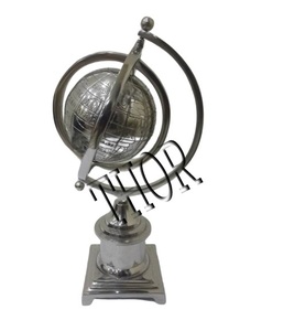 Globo terráqueo giratorio con soporte de metal para entusiastas de la geografía - Product Image 4