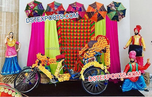 Muslim Nikah Stage Set Asian Wedding <b>Mehndi</b> Stage <b>Decor</b> Muslim Wedding Sangeet Stage Set - Product Image 6