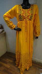 Wholesale Women Indian <b>Kaftan</b> <b>Long</b> Sleeve Maxi Dress Islamic Clothing Flower Printed Abaya Muslim Dresses - Product Image 5