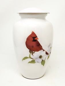 ที่ใส่เถ้ากระดูกอลูมิเนียมตกแต่งพร้อมรูปนกที่น่าสนใจสำหรับบริการฝังศพ - Product Image 2