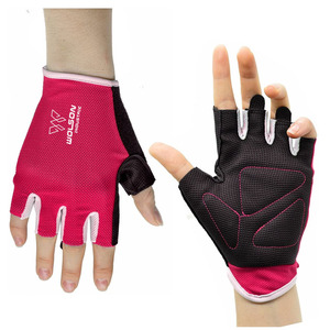Venta al por mayor de guantes de gimnasio sin dedos personalizados baratos para mujeres Fitness equipo de entrenamiento de levantamiento de pesas para guantes unisex Wolson Industry. - Product Image 4
