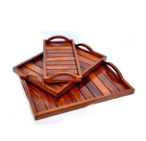 Bandeja de Servir de Madera Hecha a Mano de Diseño, India, Elegante Logotipo Grabado, Ecológica, Apta para Lavavajillas, Accesorios de Cocina para el Hogar - Product Image 1