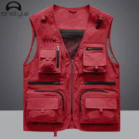 Gilet multi-poches pour hommes, veste classique sans manches, accessoire d'extérieur pour photographe, vestes de pêche, vêtements de voyage 5xl, collection