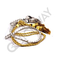 Cordons tressés enduits de haute qualité à prix raisonnable pour uniformes cérémoniels, accessoires vestimentaires, couleur personnalisée, écologiques