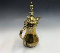 พรีเมี่ยมที่มีคุณภาพทนทานทองเหลืองหม้อกาแฟ Dallah สำหรับพระราชครัวดู - Product Image 5