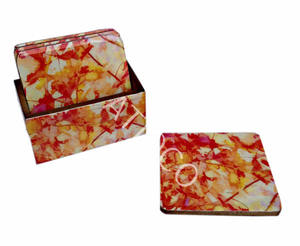 Posavasos de diseño geométrico de madera negra, posavasos de estilo clásico con aislamiento térmico para té y café, decoración segura para el hogar para una cena elegante - Product Image 5