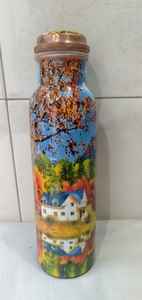 Bouteille d'eau en cuivre avec couvercle 0,5 L 5L Capacité Style sport Passe au lave-vaisselle Adultes Direct Applicable Verres Sûr Eau bouillante - Product Image 3