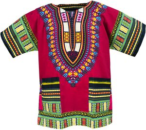 เสื้อแดชิกิสีแดงผ้าฝ้ายแท้ 100% จาก CRAFTSHUB สำหรับทุกเพศ ระบายอากาศได้ดีและน้ำหนักเบา ราคาขายส่ง - Product Image 1