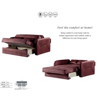 Canapé-lit gonflable moderne de luxe extensible et inclinable en microfibre pour salon - Économique et fonctionnel