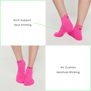 Bright Pink Ankle Sports <b>Socks</b> Knitted Nylon Spandex Casual Short Sox for Workout Soccer - Product Image 3