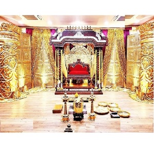 Columpio DE BODA tallado en madera en estilo Manavarai Nuevos columpios tradicionales del Sur para escenario de boda Boda Columpio de escenario Manavarai - Product Image 1