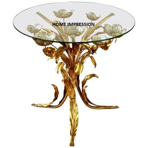 Table d'appoint moderne à 3 pieds en métal, design classique et vintage, avec bords courbes, utilisation pour événements, plateau de table au prix de grossiste - Product Image 3