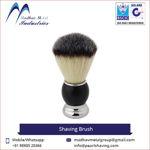 Pinceau à raser synthétique le plus populaire de la marque Pearl, avec manche métallique, pour salon et soin de la barbe, exportateur - Product Image 6