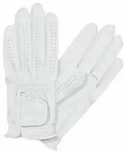 Gants de golf en peau de mouton blanche avec logo personnalisé Vêtements de sport en cuir Cabretta pour les mains - Product Image 1