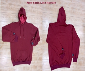 Sudadera con capucha de satén para mujer, de seda, rosa, suave - Product Image 4