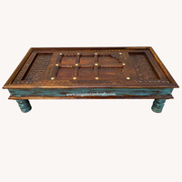 Mesa de centro de madera sólida para sala de estar, moderno piso indio tradicional de alta calidad, baja sala de estar, dormitorio, apartamento, personalizada