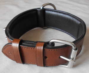 ปลอกคอสุนัขบุด้วยกระดุมและหมุดหนังแท้อย่างยั่งยืนและเป็นมิตรกับสิ่งแวดล้อมสำหรับสัตว์เลี้ยง - Product Image 4